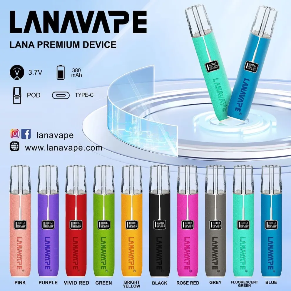 LANA皮革主機 通用一代煙彈 液晶螢幕顯示電量/可調整瓦數 LANA皮革主機