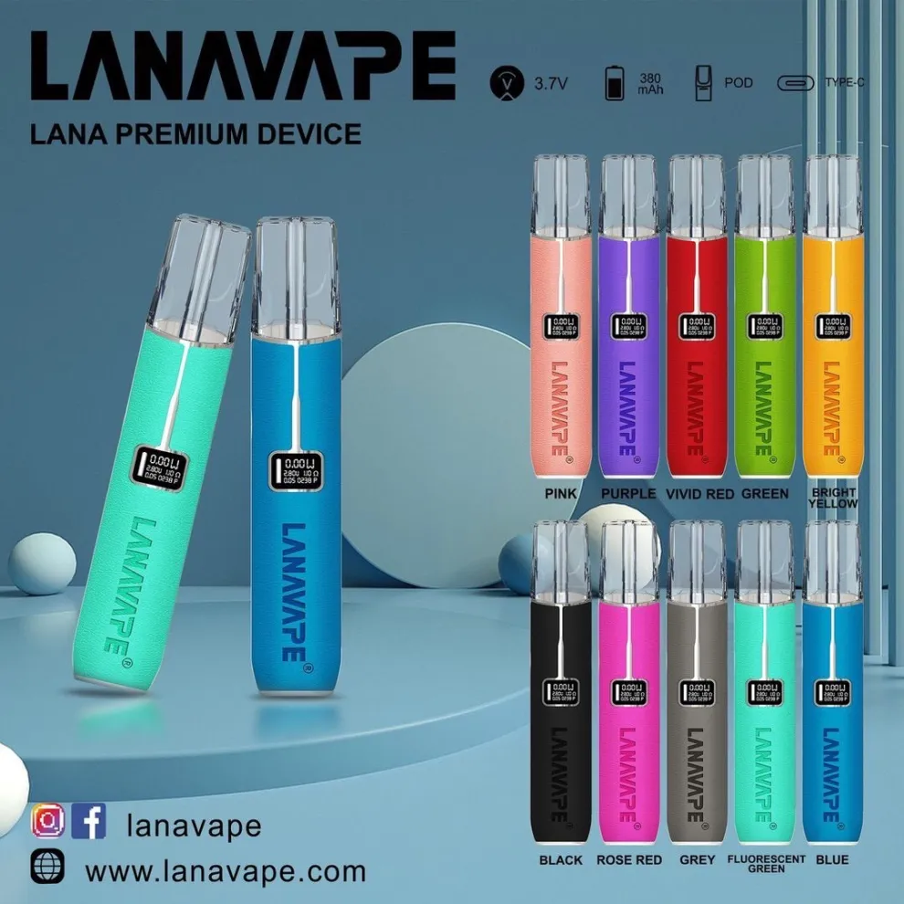 LANA皮革主機 通用一代煙彈 液晶螢幕顯示電量/可調整瓦數 LANA皮革主機