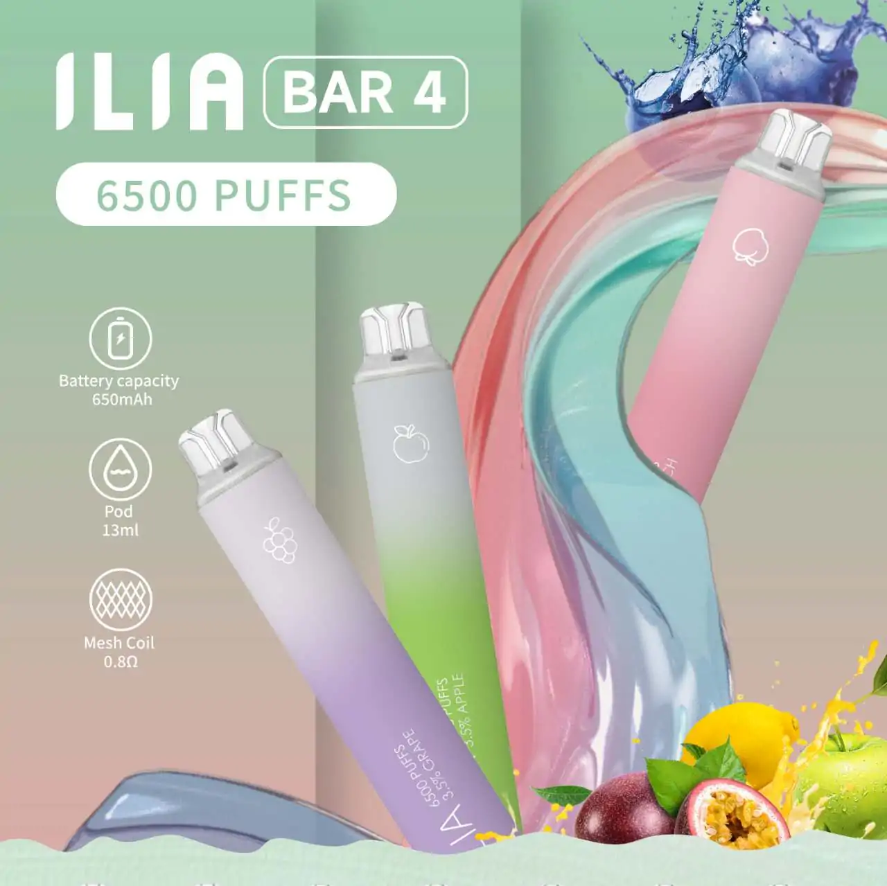 ILIA哩啞四代拋棄式.webp ILIA Bar4 拋棄式電子煙 | 6500口大容量 | 全新升級版:圖片 1